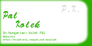 pal kolek business card